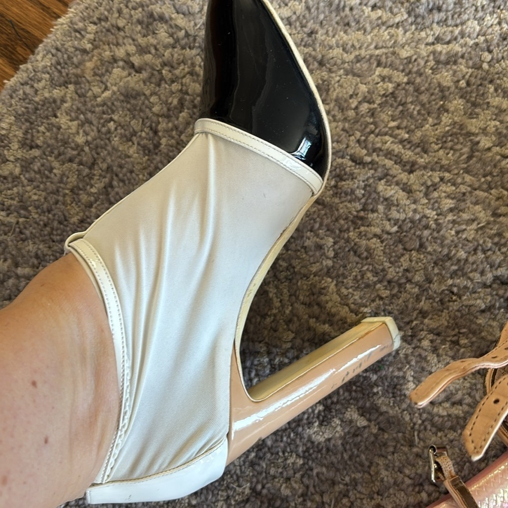 Emporio Armani Black and White Heels - Picture 3 of 7